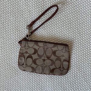 COACH Brown Wristlet